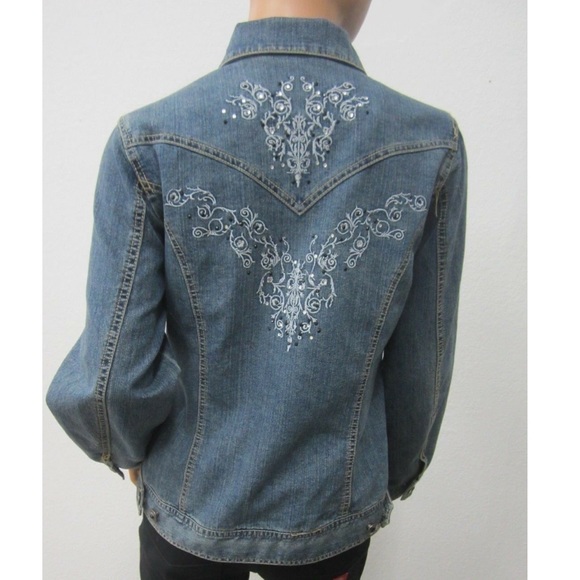 Embroider Demin Jacket - Picture 7 of 8